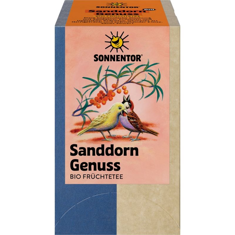 Sonnentor Sanddorn Genuss Früchtetee, Doppelkammerbeutel - Produktbild