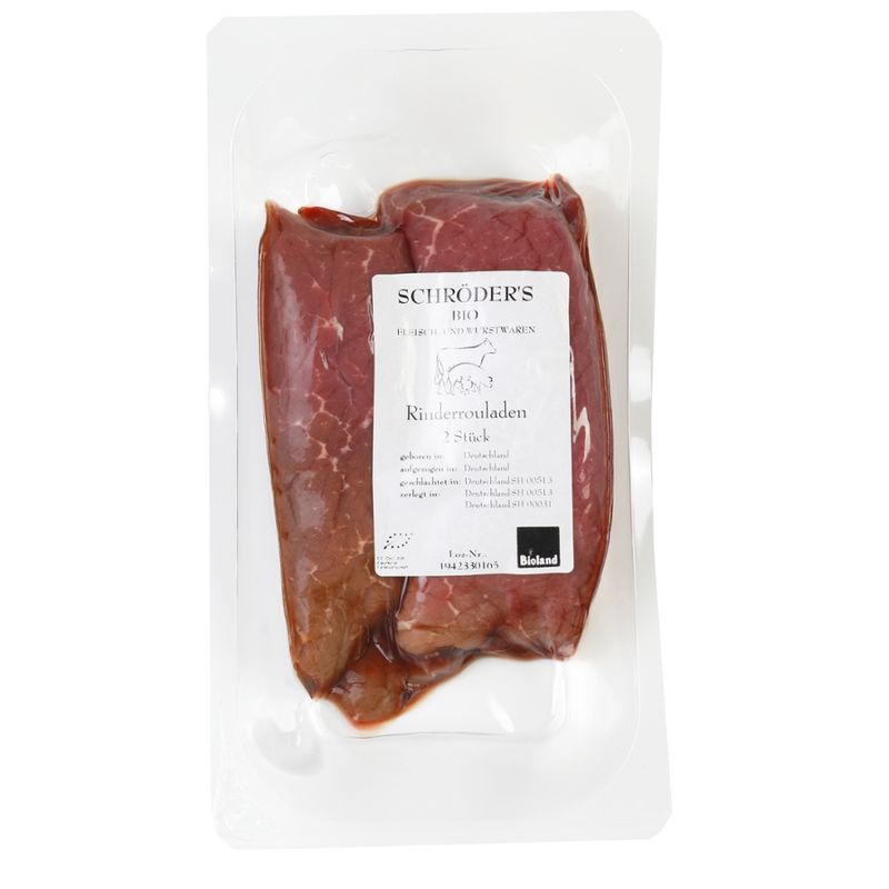 Schröder's Bio Fleisch- und Wurstwaren Rouladen 2 Stück je ca. 190 g - Produktbild