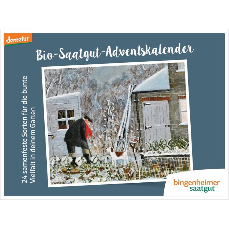 Bingenheimer Saatgut Bio-Saatgut-Adventskalender "Bert und Hund im Garten" - Produktbild