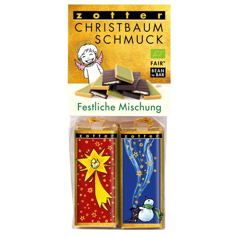 Zotter Schokolade Christbaumschmuck Festliche Mischung - Produktbild
