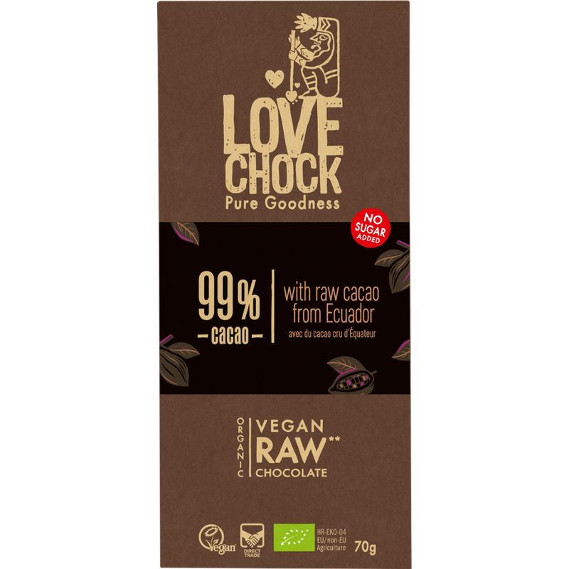 Lovechock B.V. Lovechock tablette 99 % cacao Écuateur - Produktbild