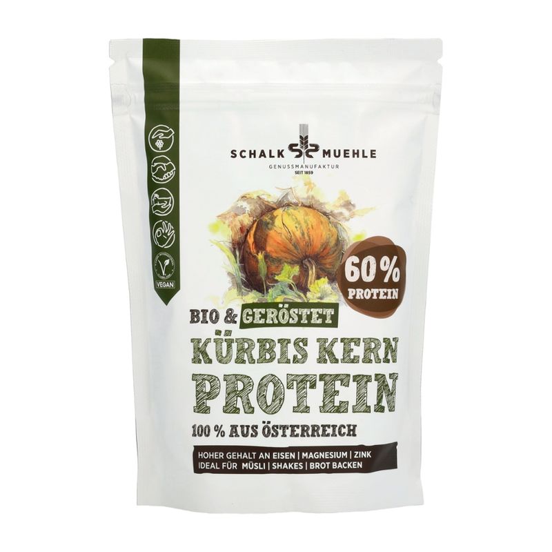 Schalk Mühle 350 g Bio Kürbiskern Protein Pulver geröstet mit 60% Eiweiß - Produktbild