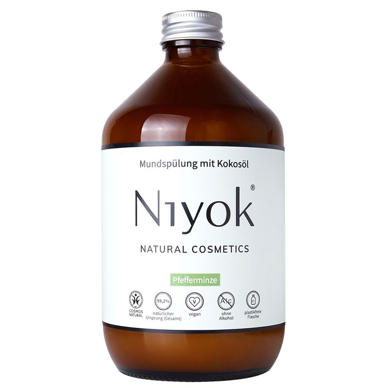 Niyok NIYOK - Bain de bouche à l'huile de coco : Menthe poivrée - Produktbild