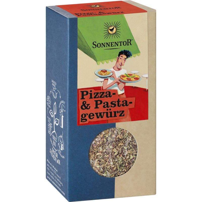 Sonnentor Pizza- und Pastagewürz, Packung - Produktbild