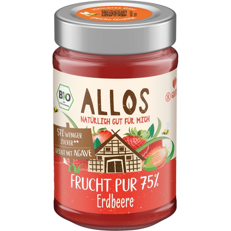 Allos Frucht Pur 75% Erdbeere - Produktbild