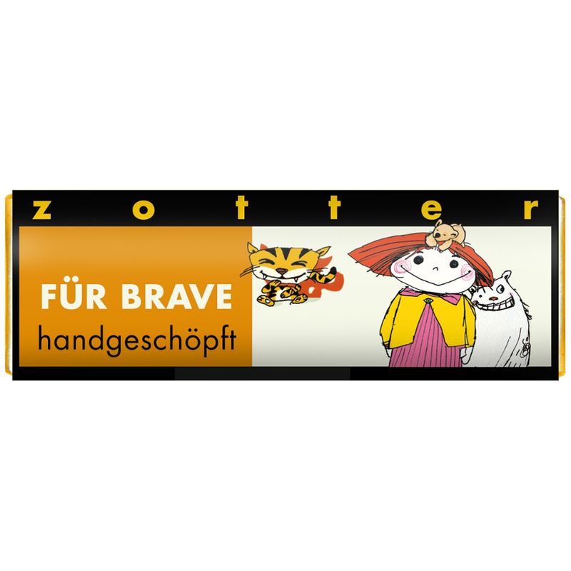 Zotter Schokolade Schoko-Mini "Für Brave" - Schokobiene mit Honigblättchen - Produktbild