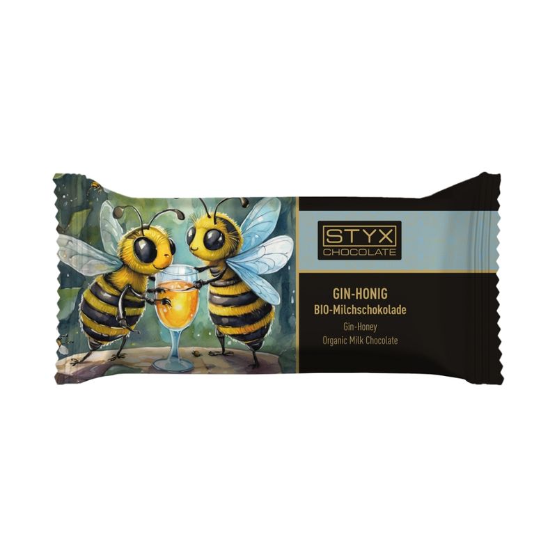 Styx Naturcosmetic BIO-Milchschokolade gefüllt mit Gin-Honig-Ganache 70g - Produktbild