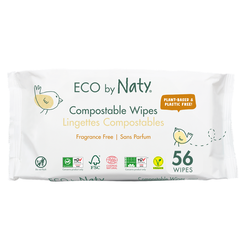 Naty Eco by Naty Feuchttücher unparfümiert, kompostierbar, 56 St. - Produktbild