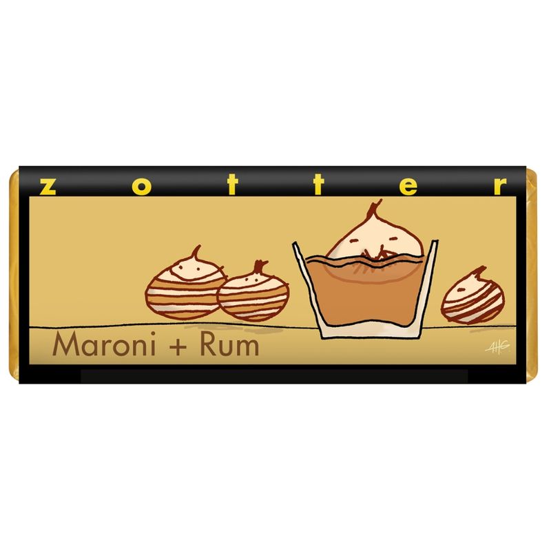 Zotter Schokolade Maroni + Rum - Produktbild