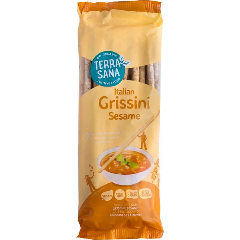 TerraSana Grissini mit Sesam (Knusperstangen) - Produktbild