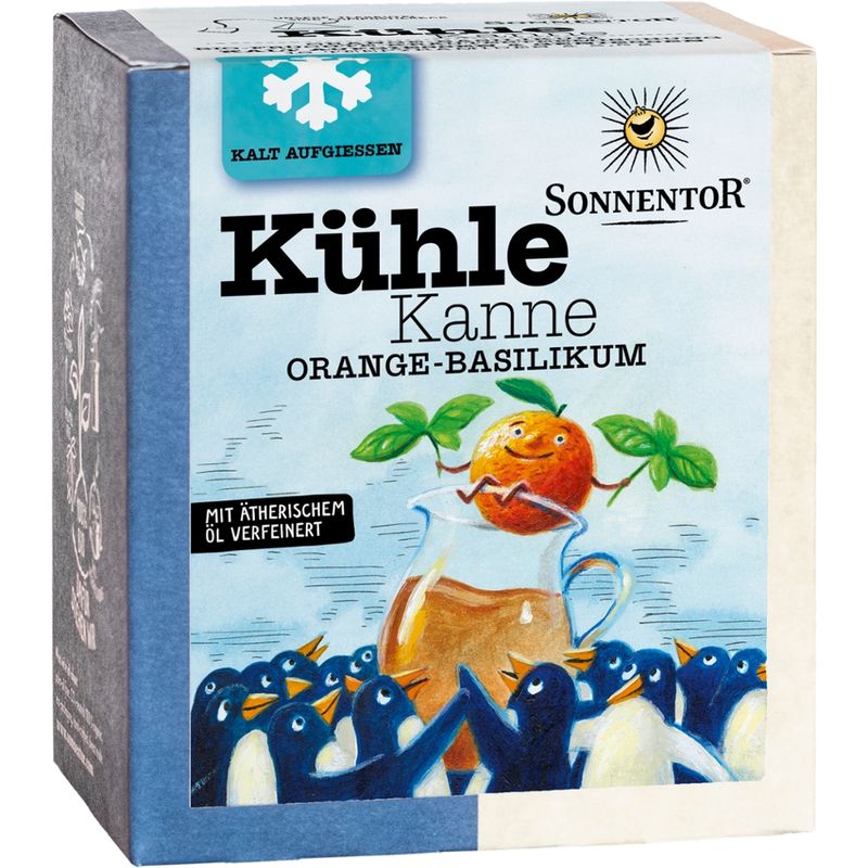 Sonnentor Kühle Kanne Orange-Basilikum Tee, Pyramidenbeutel - Produktbild