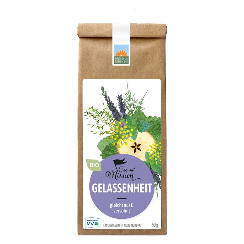 Kräutergarten Pommerland Gelassenheit - Ausgleichender Bio Kräutertee  zum Innehalten - Produktbild