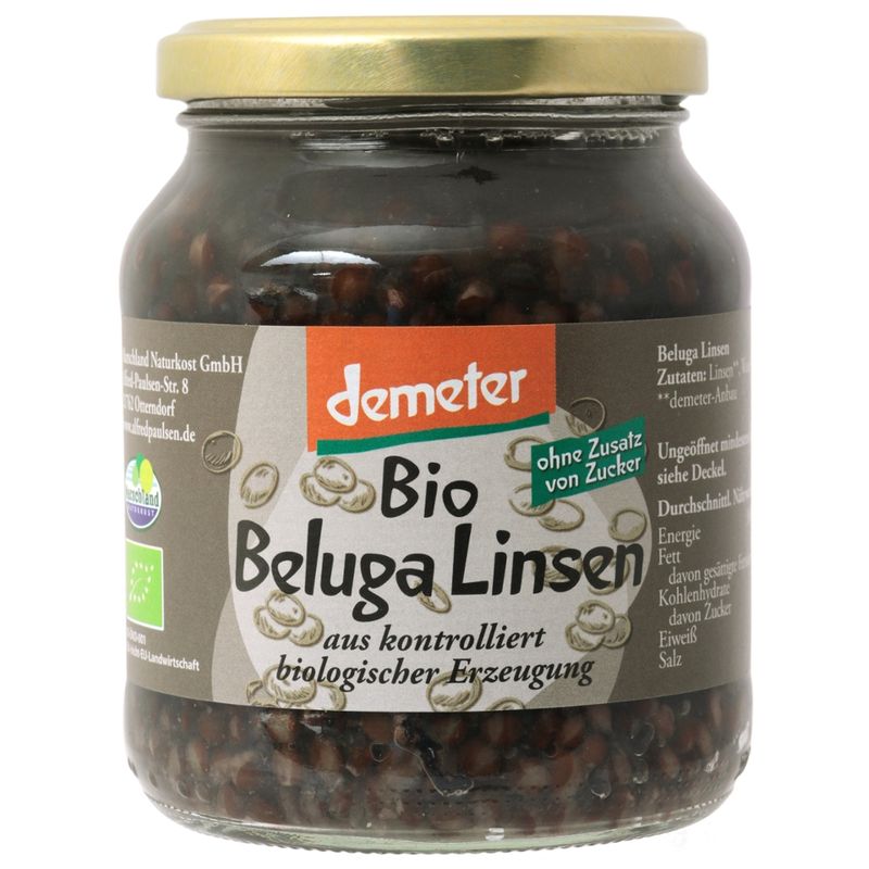 Marschland  demeter Bio-Beluga Linsen 370 ml Gl. MARSCHLAND - Produktbild
