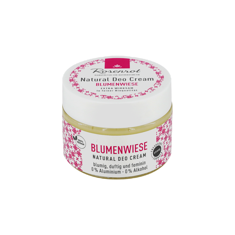 Rosenrot Naturkosmetik Deo Creme Blumenwiese - vegan Ein sehr femininer und liebevoller Duft (100% natural) - Produktbild