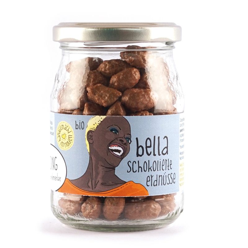 GUTDING Bella - schokolierte Erdnüsse - bio, glutenfrei - im Pfandglas - Produktbild