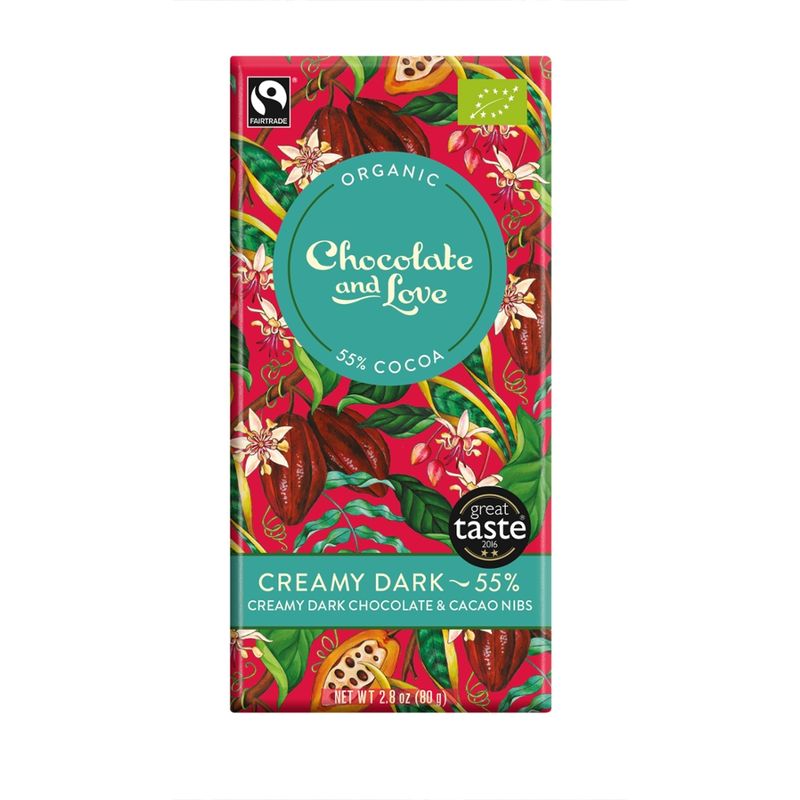 Chocolate and Love Limited Creamy Dark Chocolate with Cacao Nibs - Produktbild