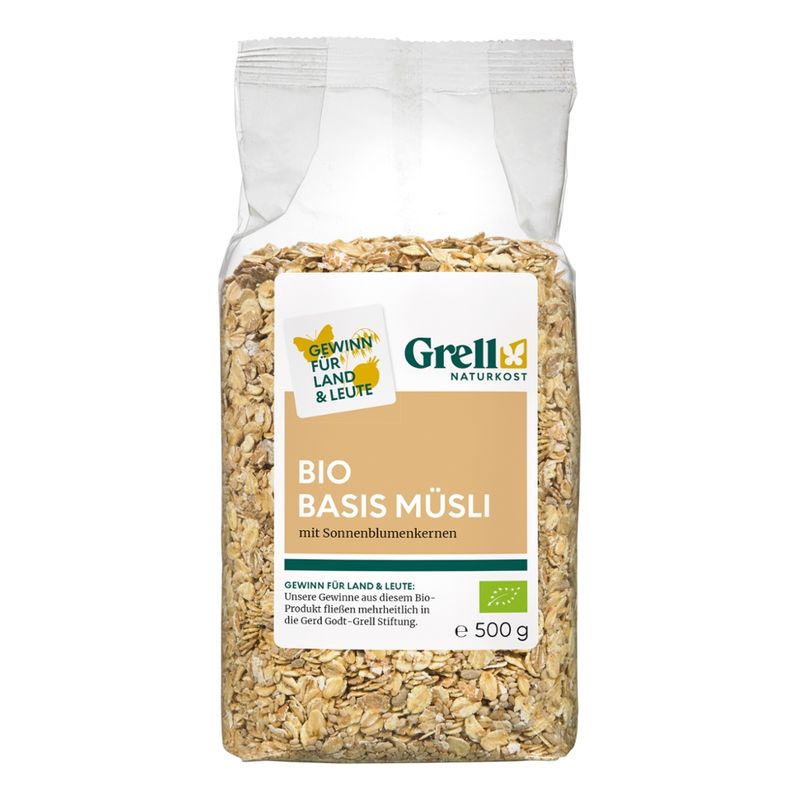 Grell Naturkost Basis Müsli mit Sonnenblumenkernen - Produktbild
