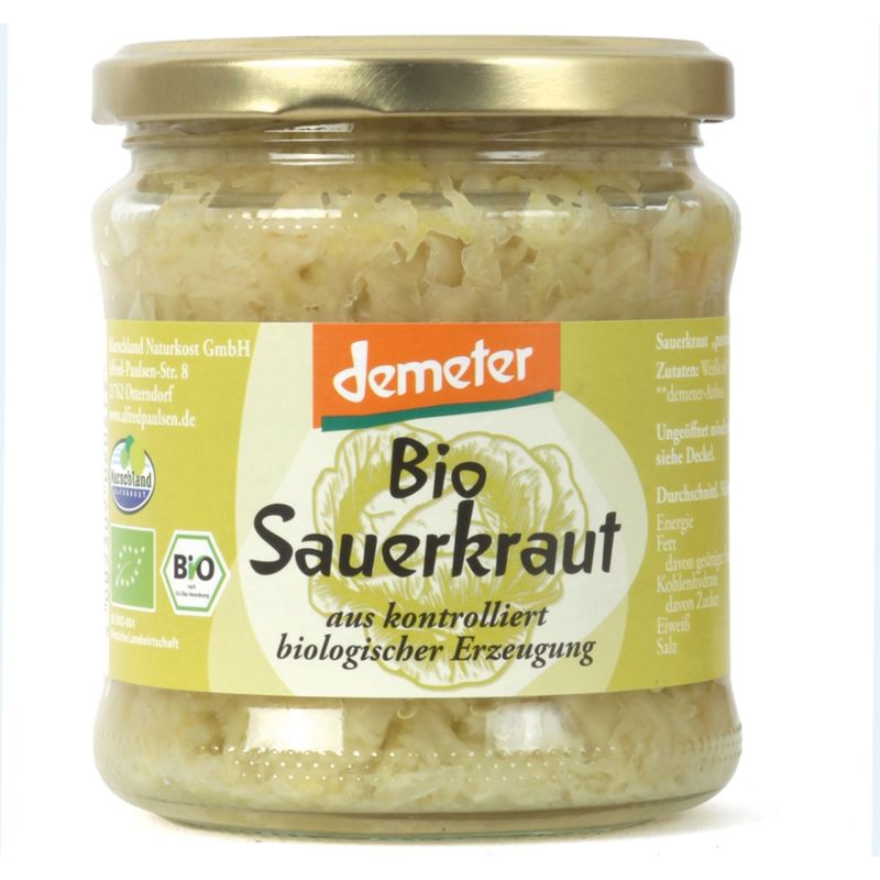 Marschland  demeter Bio-Sauerkraut 370 ml Gl. MARSCHLAND - Produktbild
