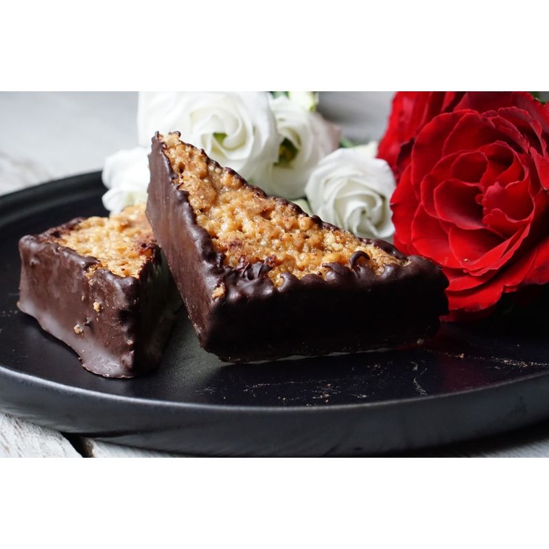 Nürnberger Bio Originale Mini Bio-Nussecke Erdnuss lose, schokoliert, ca.30g, 96Stck/Kt - Produktbild