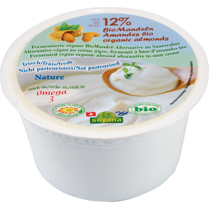 Soyana Mandel-Sauerrahm - vegane Alternative zu Sauerrahm aus fermentierten BioMandeln - Produktbild