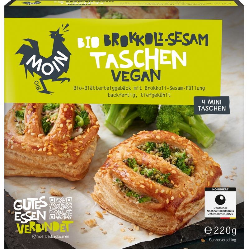 Moin Bio Backwaren Bio Brokkoli-Sesam Tasche Vegan - Produktbild