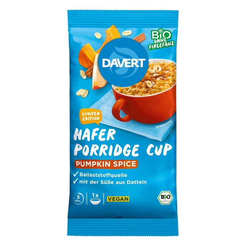 Davert Porridge-Cup Pumpkin Spice 65g - Produktbild