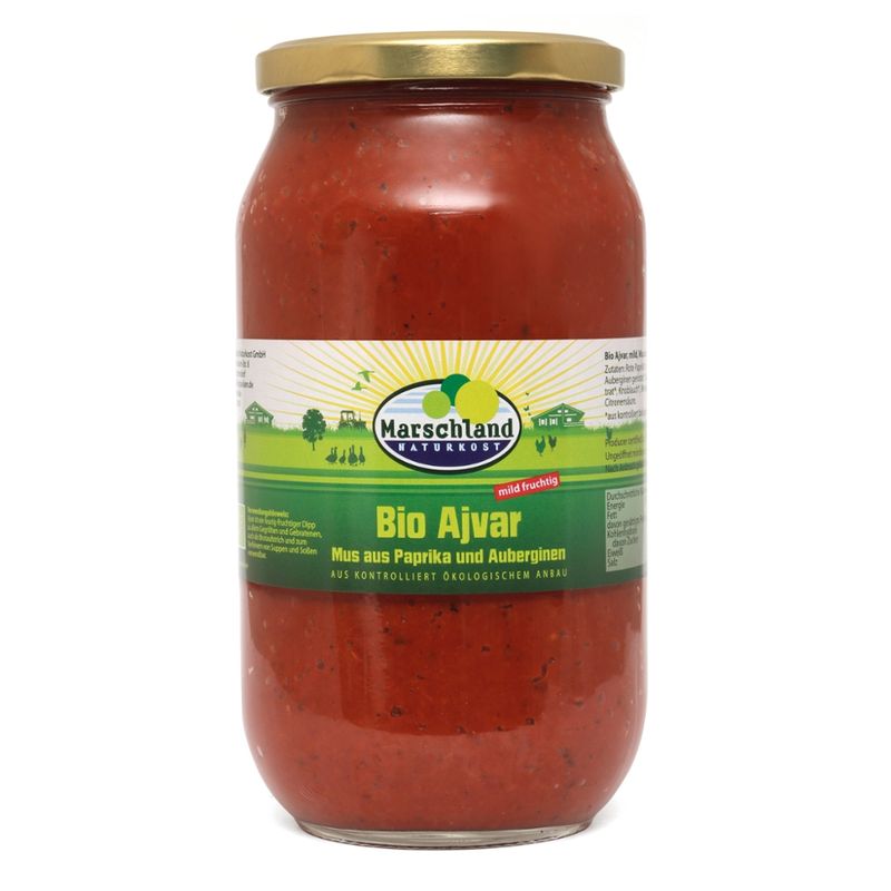 Marschland  Bio-Ajvar mild 1.000 ml Gl. MARSCHLAND - Produktbild