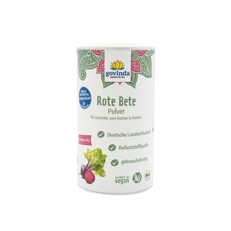 Govinda Rote Bete Pulver für Getränke, zum Kochen & Backen - Produktbild