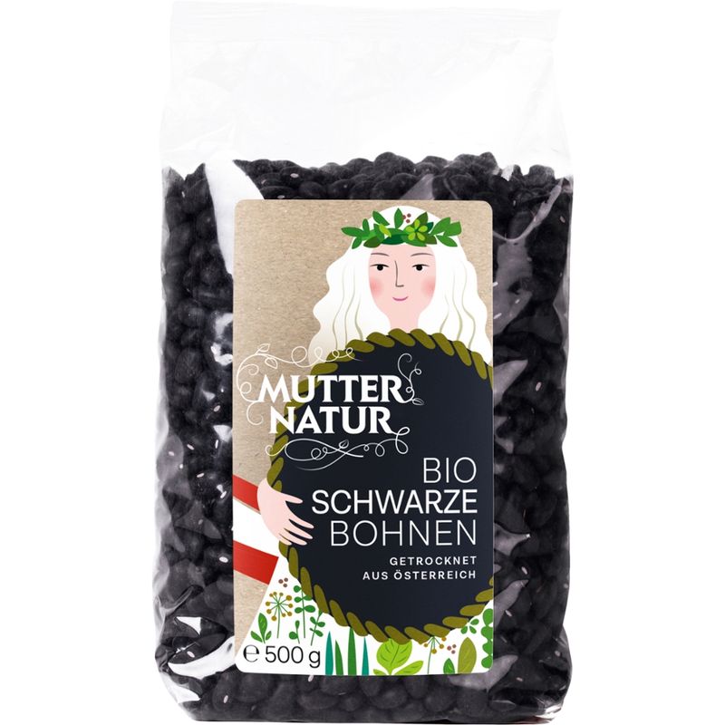 MUTTER NATUR MUTTER NATUR Bio Schwarze Bohnen getrocknet 500 g, Herkunft Österreich - Produktbild