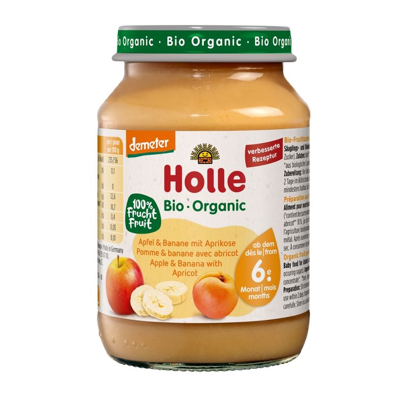 Holle  Apfel & Banane mit Aprikose - Produktbild