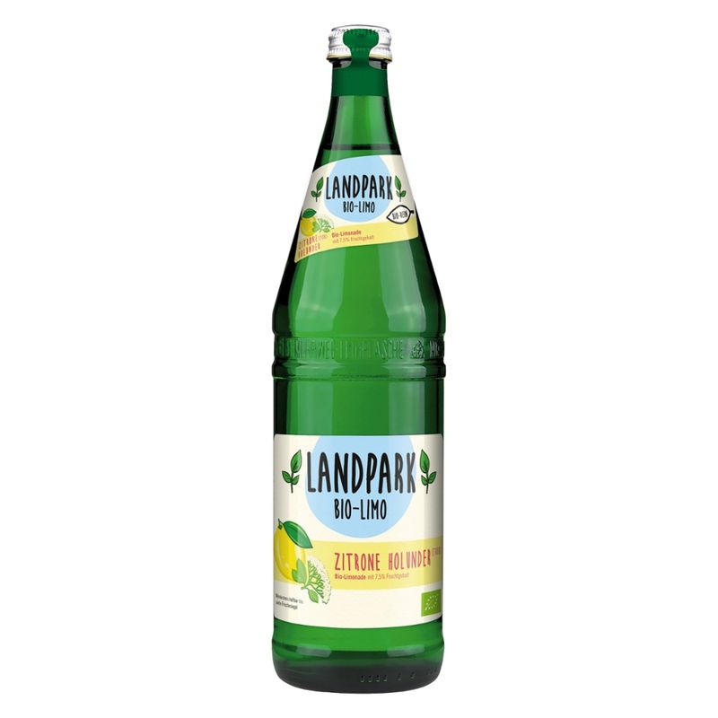 Landpark Bio-Quelle Landpark Bio-Quelle Limonade  Zitrone trüb mit Holunder - Produktbild