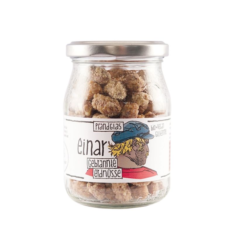 GUTDING Einar - gebrannte Bio-Erdnüsse vegan im Pfandglas - Produktbild