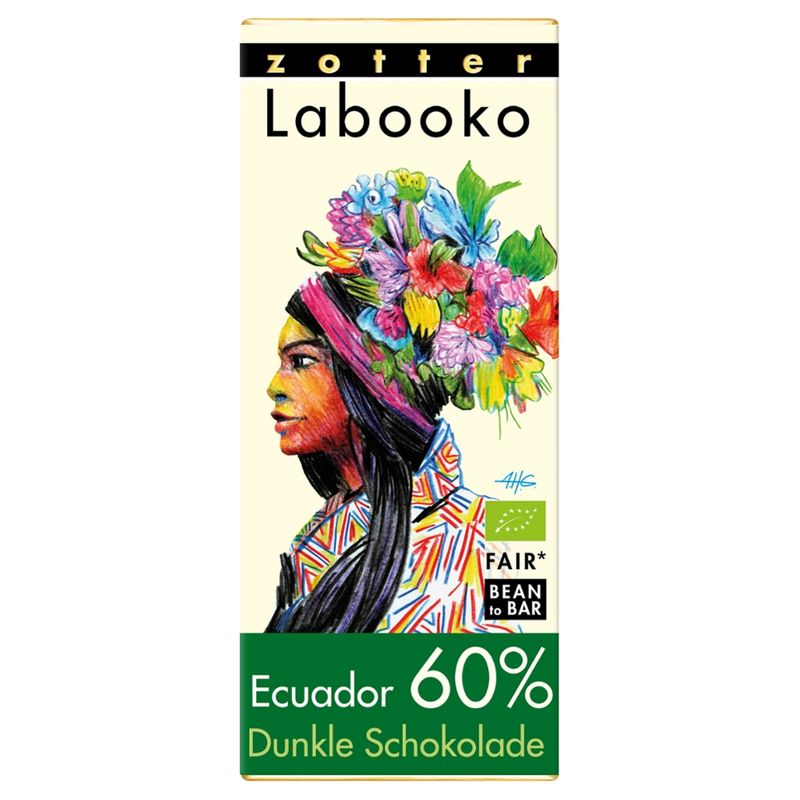 Zotter Schokolade Labooko 60% Ecuador  - vegan - Produktbild