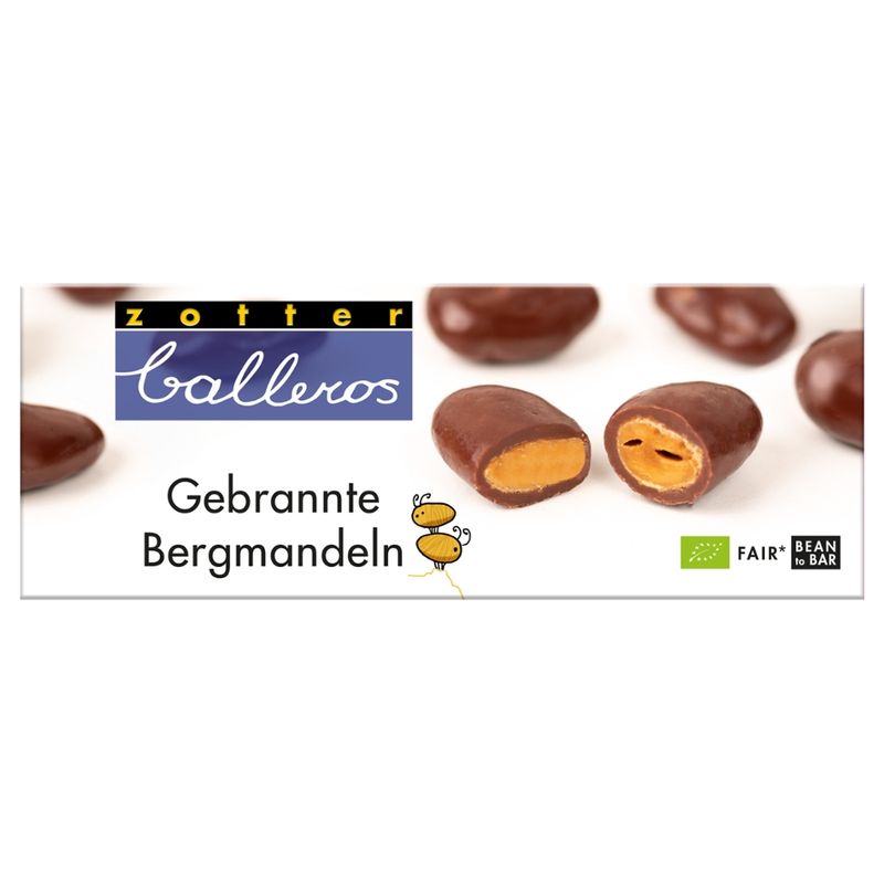 Zotter Schokolade Balleros "Gebrannte Bergmandeln" - Produktbild