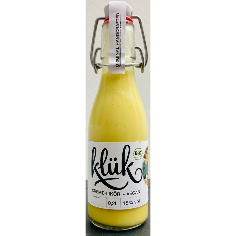 Grote & Co.'s Klük-Likör - veganer Bio-Cremelikör auf Basis von Kokos, Sonnenblumen und Vanille - Produktbild