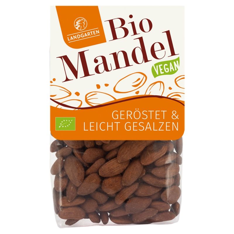 Landgarten Bio Mandeln geröstet & gesalzen 160g - Produktbild