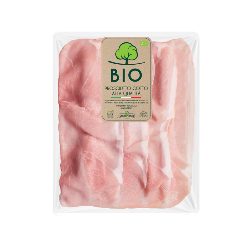 GRAN BRIANZA AFF. Prosciutto Cotto BIO 80 g 6pz Nitrite Free - Produktbild