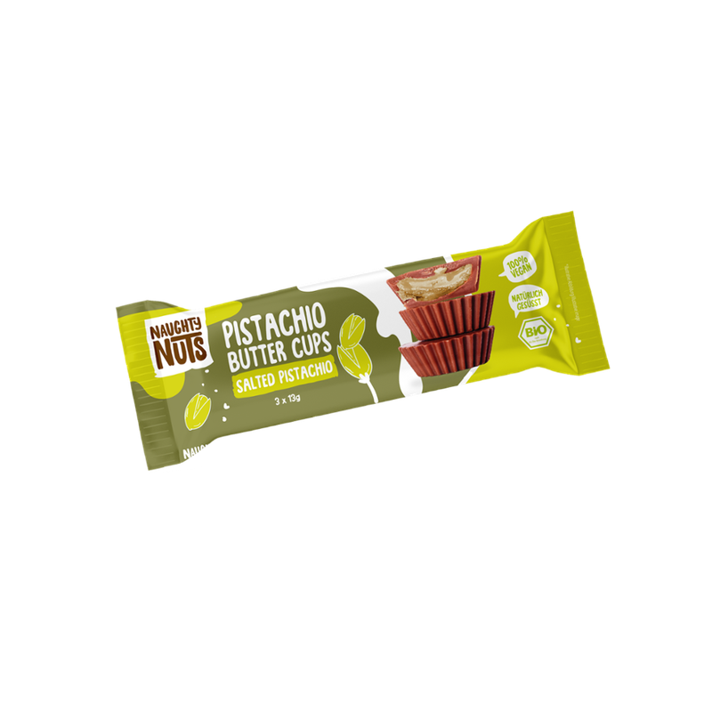 Naughty Nuts Biovegane Pistachio Nut Butter Cups, 39 g (3x13g), Naughty Nuts - Produktbild
