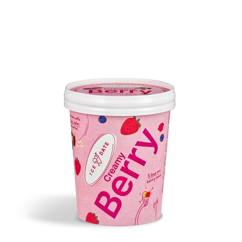 iceDate Bio-Creamy Berry-Eis, laktosefrei, glutenfrei, vegan 450ml - Produktbild