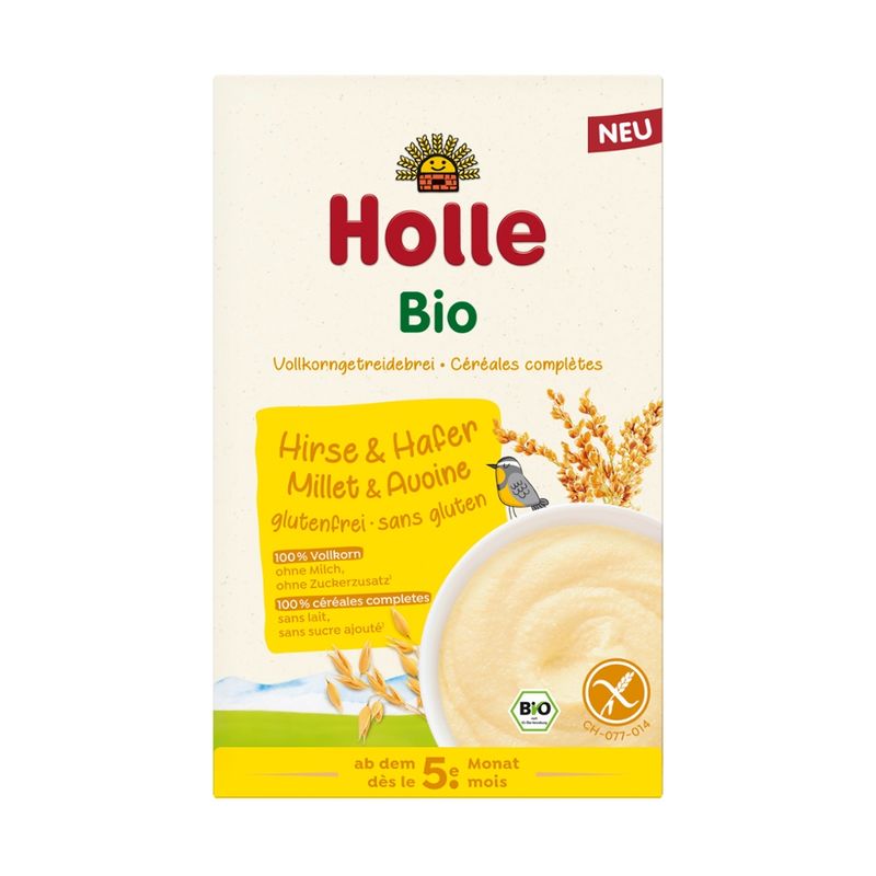 Holle  Bio-Vollkorngetreidebrei Hirse & Hafer - Produktbild