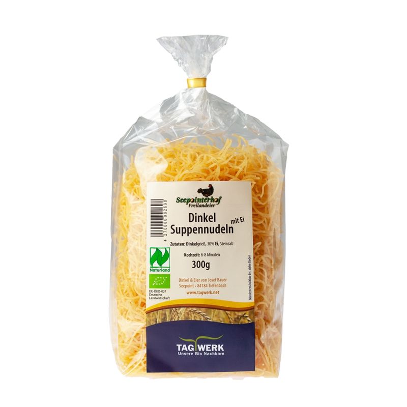 TAGWERK Dinkel Suppennudeln mit Ei Seepointerhof - Produktbild