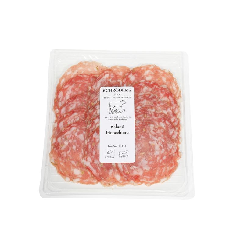 Schröder's Bio Fleisch- und Wurstwaren Salami Finocchiona 80 g - Produktbild