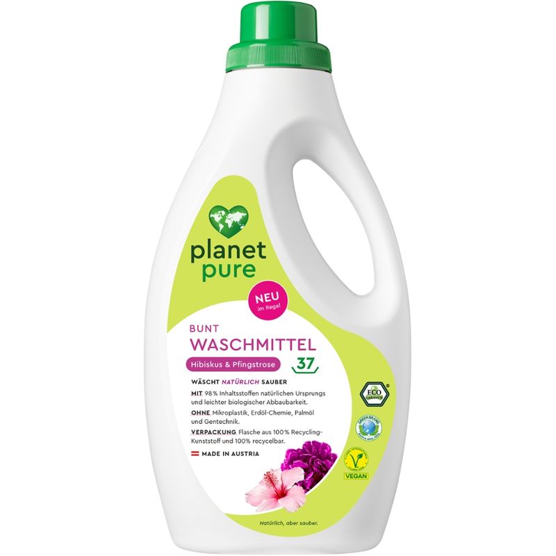 Planet Pure Waschmittel Hibiskus & Pfingstrose 37 Wl - Produktbild