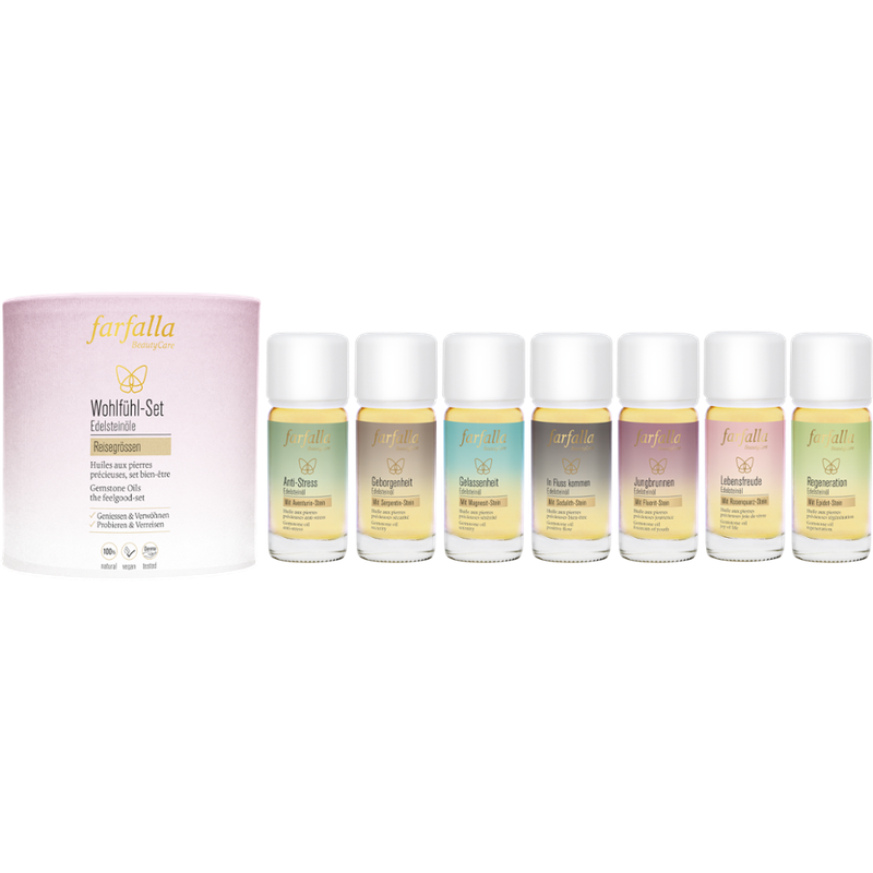 farfalla Edelsteinöle Wohlfühl-Set 7 x 10ml - Produktbild