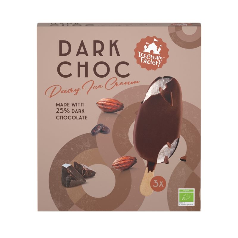 Ice Cream Factory Eis choc dark 3-pack - Produktbild