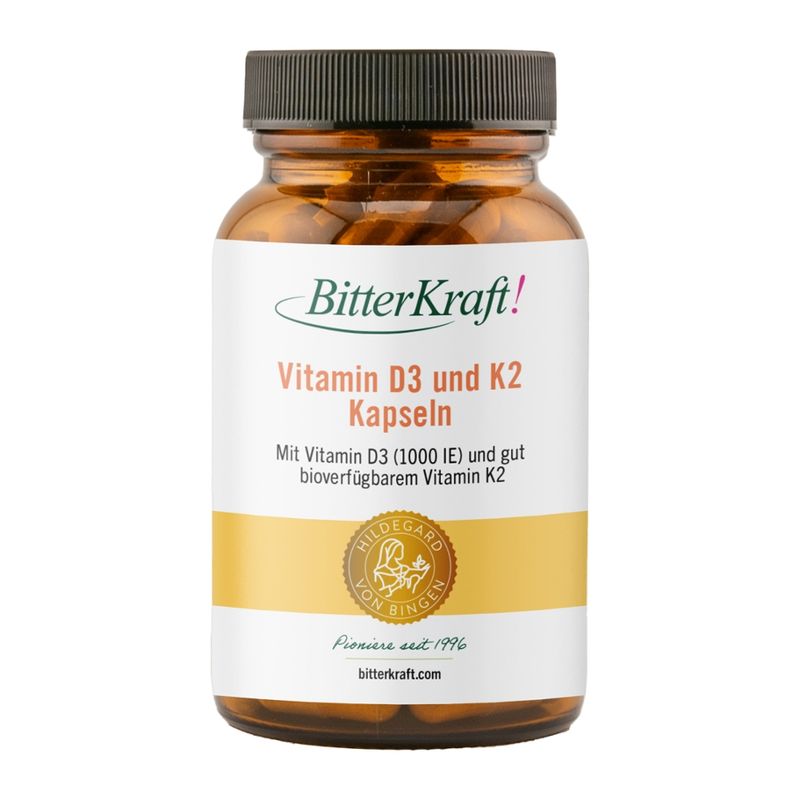 Bitterkraft Bitterkraft! Vitamin D3 + K2 Kapseln 120 Stk. - Produktbild