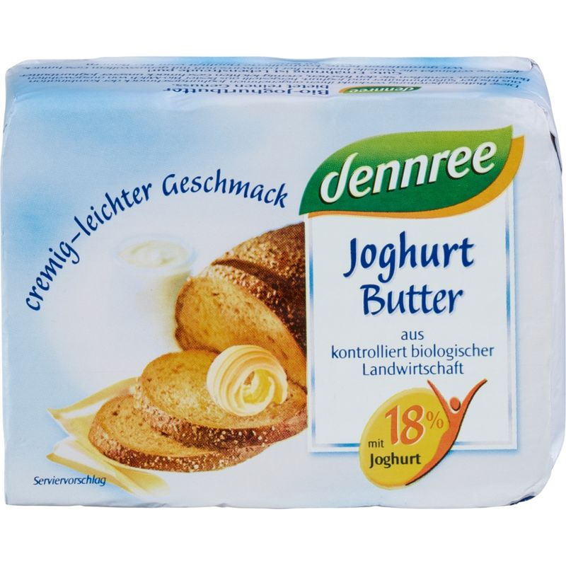 dennree Joghurtbutter mit 18% Joghurt, aus Butter und Joghurt - Produktbild