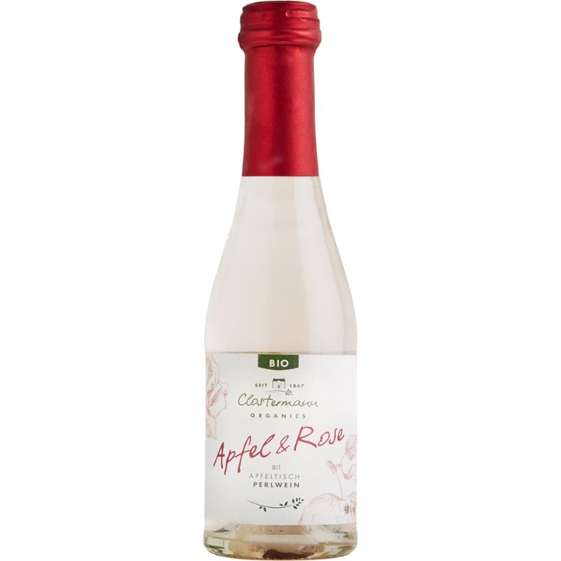 Clostermann Apfel & Rose Piccolo, Apfeltischperlwein - Produktbild