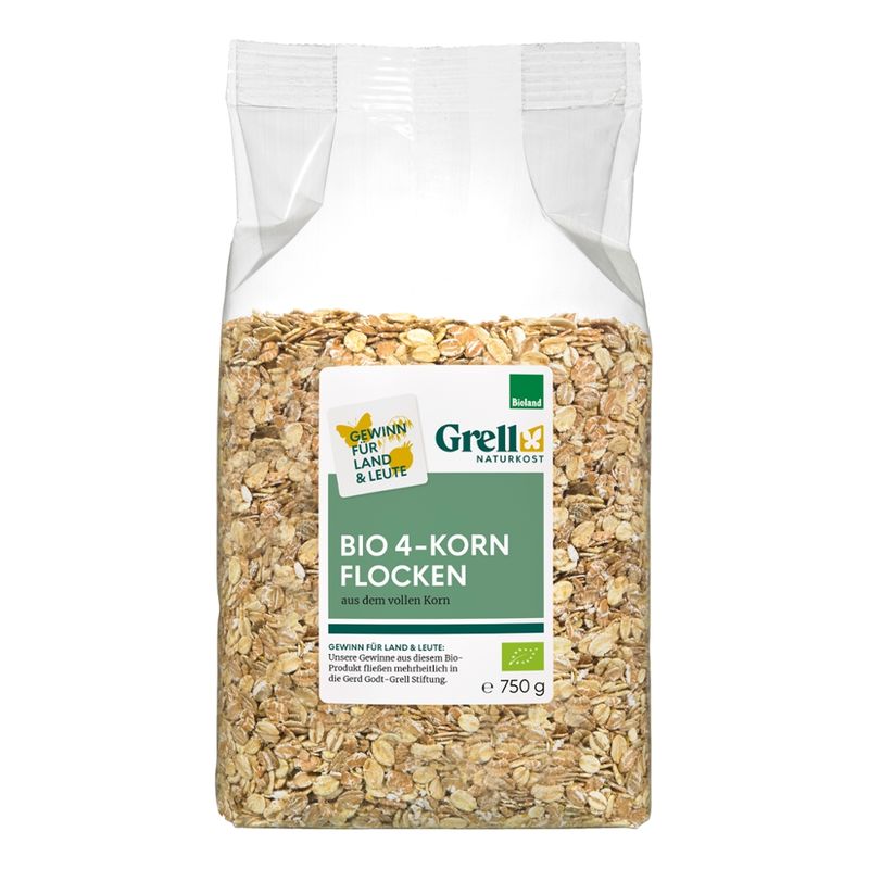 Grell Naturkost 4-Korn-Flocken - Produktbild