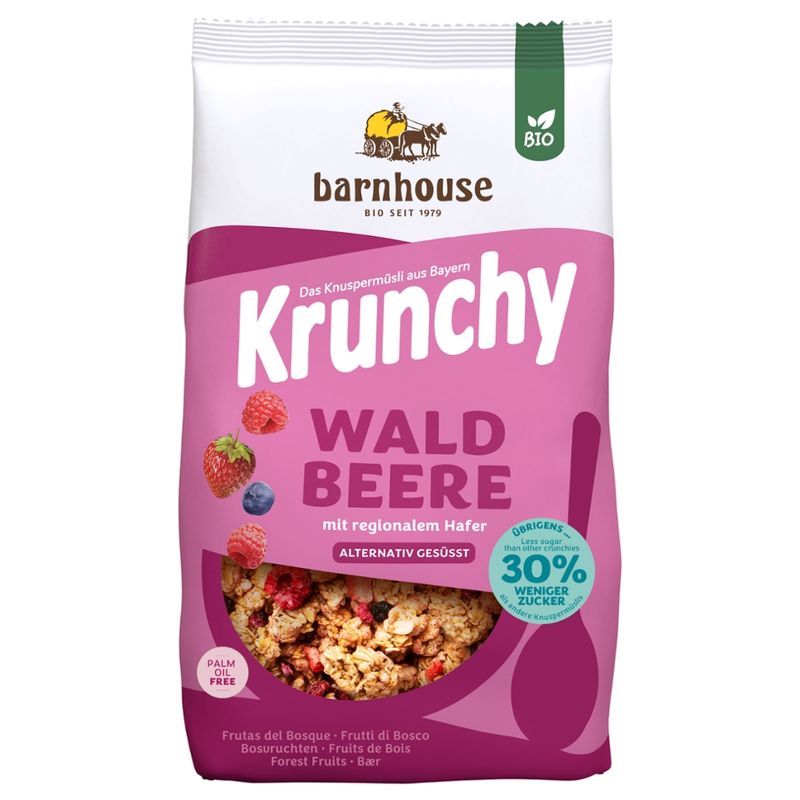 Barnhouse  Krunchy Waldbeere weniger Zucker 500g - Produktbild